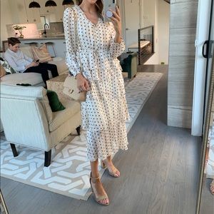 Polka dot ruffle dress